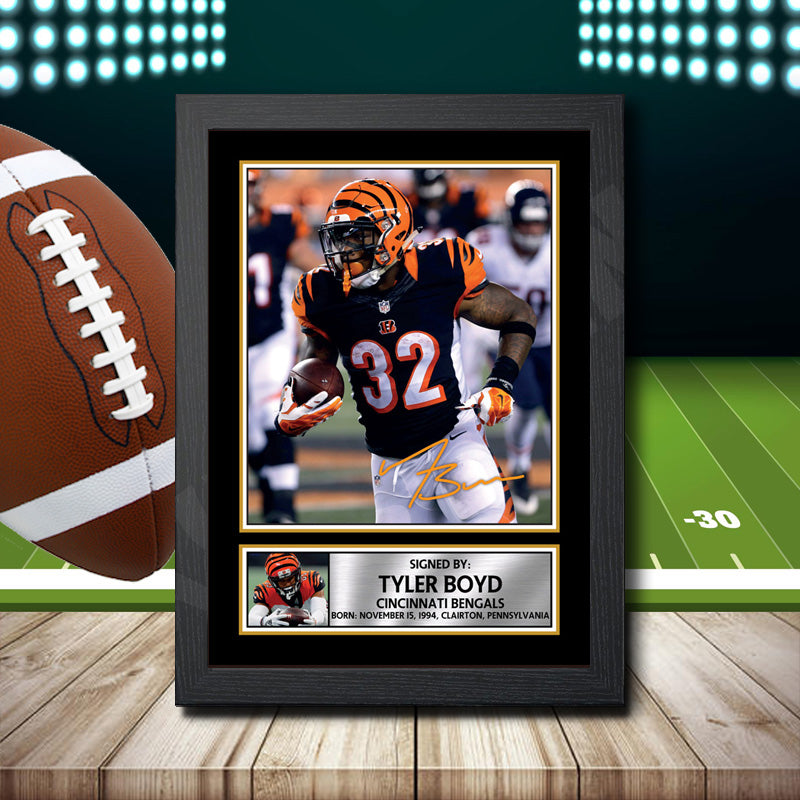 Tyler Boyd 2 Printed Signature NFL Star Poster Print Framed Wall Art Gift β Tyler Boyd 2 Printed Signature NFL Star Poster Print