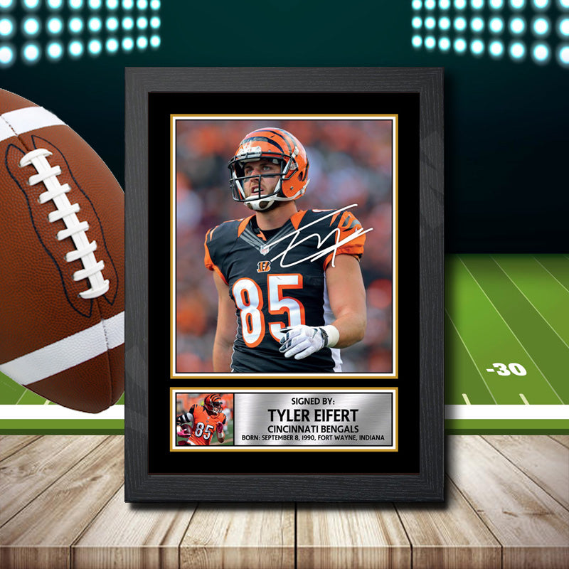 Tyler Eifert Printed Signature NFL Star Poster Print Framed Wall Art Gift β Tyler Eifert Printed Signature NFL Star Poster Print