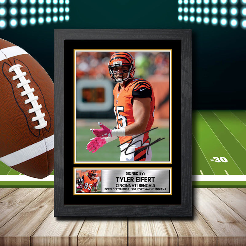 Tyler Eifert 2 Printed Signature NFL Star Poster Print Framed Wall Art Gift β Tyler Eifert 2 Printed Signature NFL Star Poster Print