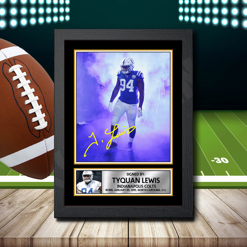 Tyquan Lewis 2 Printed Signature NFL Star Poster Print Framed Wall Art Gift – Tyquan Lewis 2 Printed Signature NFL Star Poster Print