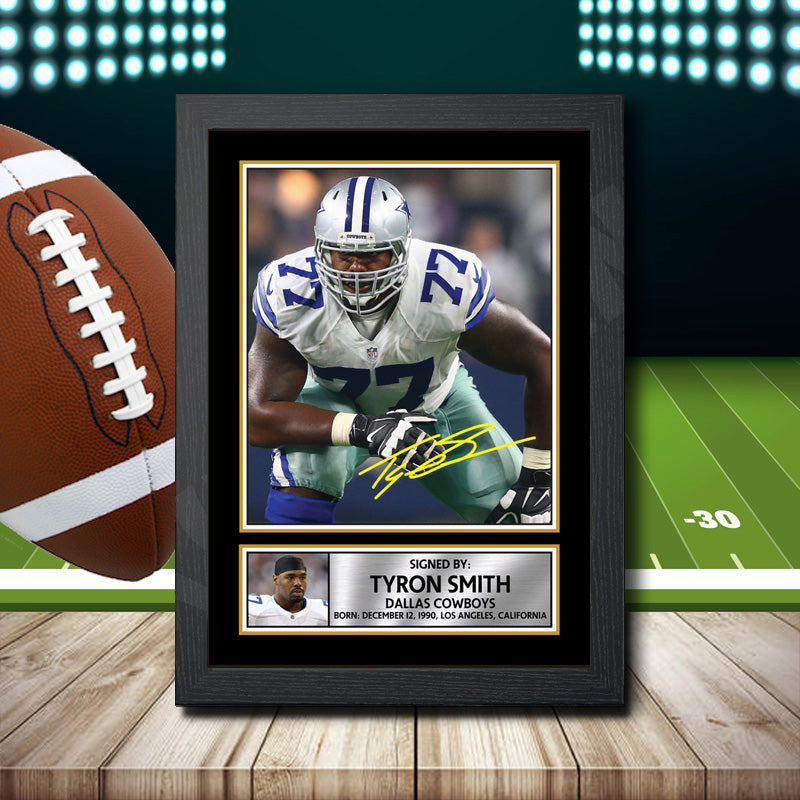 Tyron Smith Printed Signature NFL Star Poster Print Framed Wall Art Gift – Tyron Smith Printed Signature NFL Star Poster Print