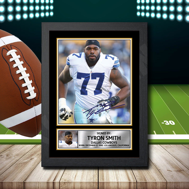 Tyron Smith 2 Printed Signature NFL Star Poster Print Framed Wall Art Gift – Tyron Smith 2 Printed Signature NFL Star Poster Print