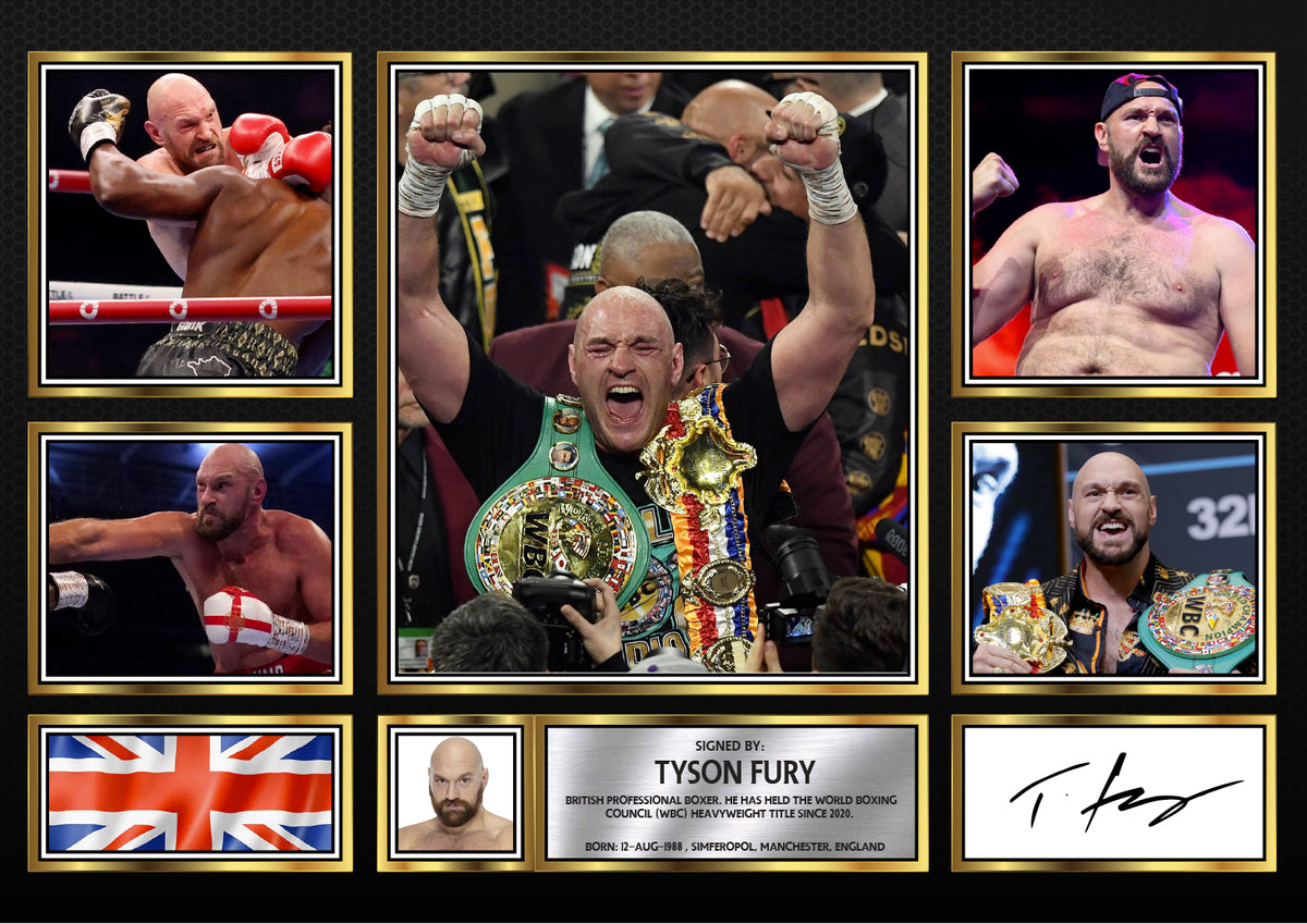 Tyson Fury – Printed Signature Boxing Star Print – Tyson Fury – A4 Poster