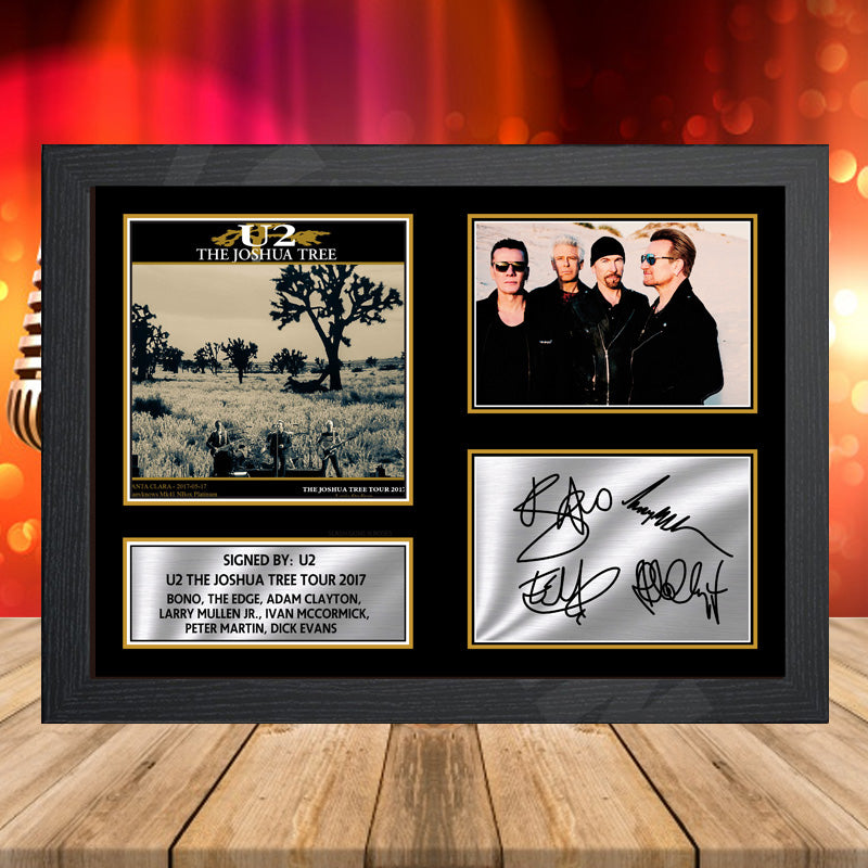 U2 The Joshua Tree Tour 2017 – Printed Signature Music-Landscape Star Print – U2 The Joshua Tree Tour 2017