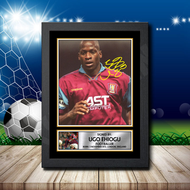 Ugo Ehiogu Printed Signature Footballers Star Poster Print Framed Wall Art Gift – Ugo Ehiogu Printed Signature Footballers Star Poster Print
