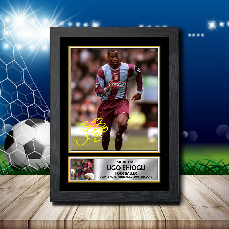 Ugo Ehiogu 2 Printed Signature Footballers Star Poster Print Framed Wall Art Gift β Ugo Ehiogu 2 Printed Signature Footballers Star Poster Print