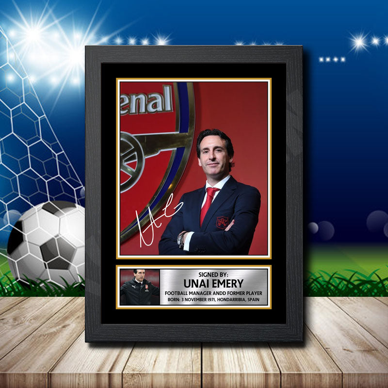 Unai Emery Printed Signature Footballers Star Poster Print Framed Wall Art Gift – Unai Emery Printed Signature Footballers Star Poster Print