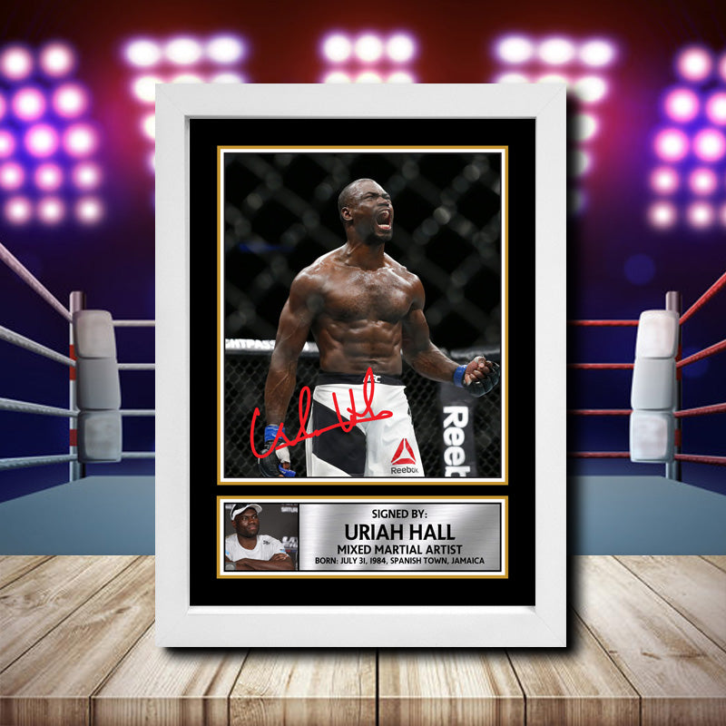 Uriah Hall 2 Printed Signature Ufc Star Poster Print Framed Wall Art Gift – Uriah Hall 2 Printed Signature Ufc Star Poster Print