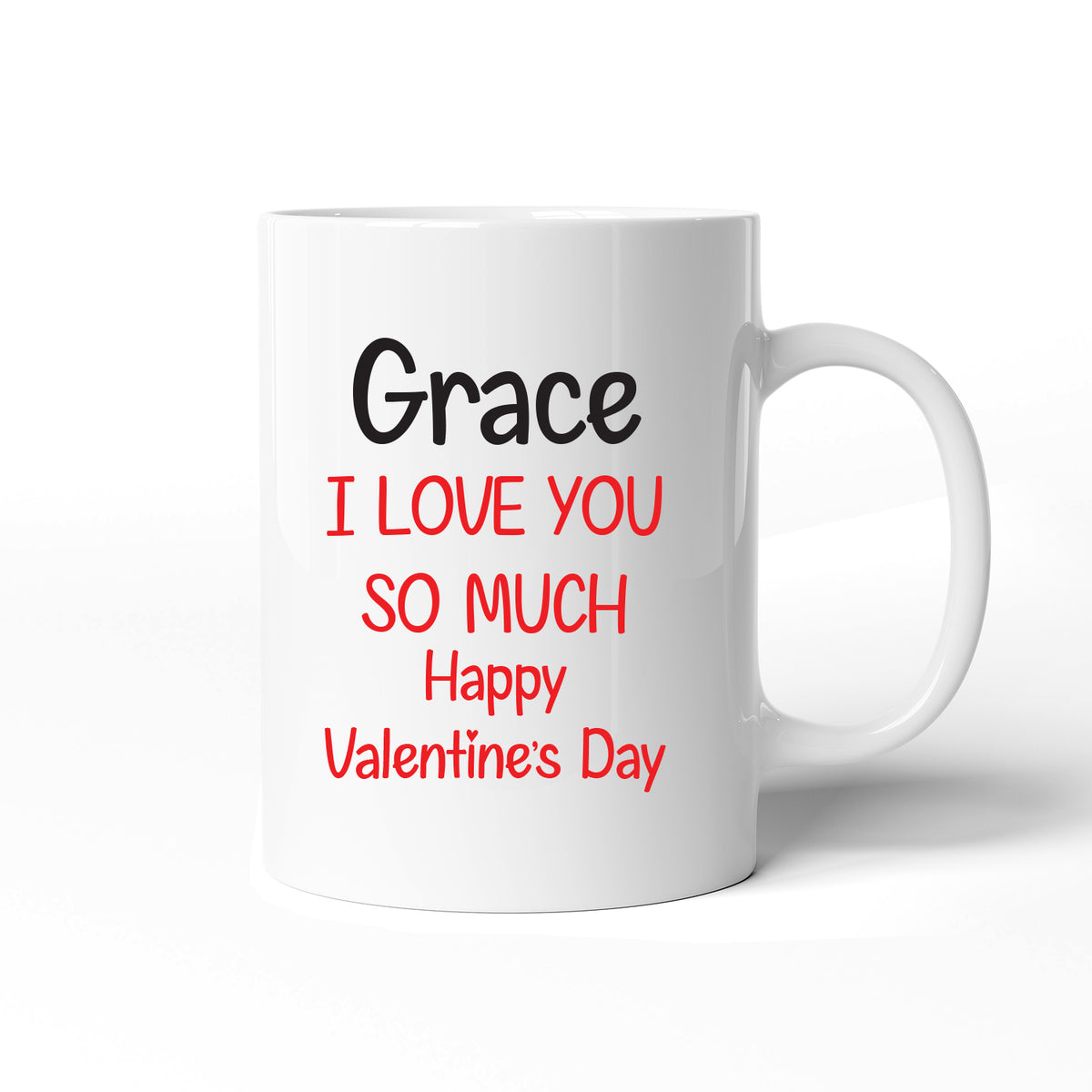 Valentines Day I Love You So Much Personalised Romantic Ceramic Mug Gift