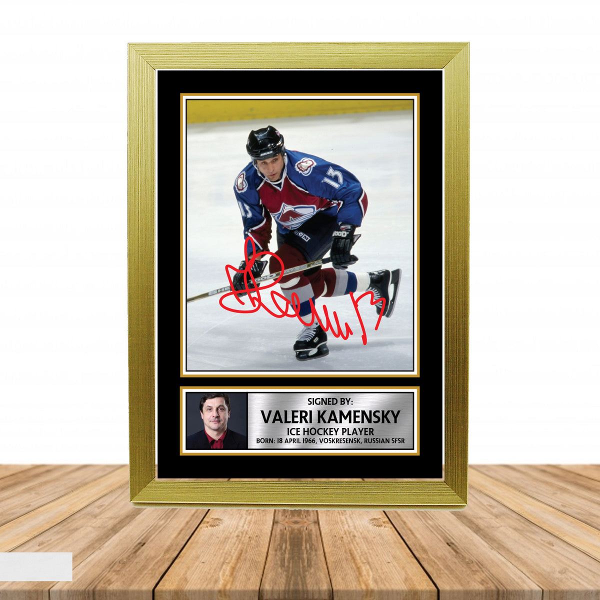 Valeri Kamensky Ice Hockey Printed Signature Poster Print Gift