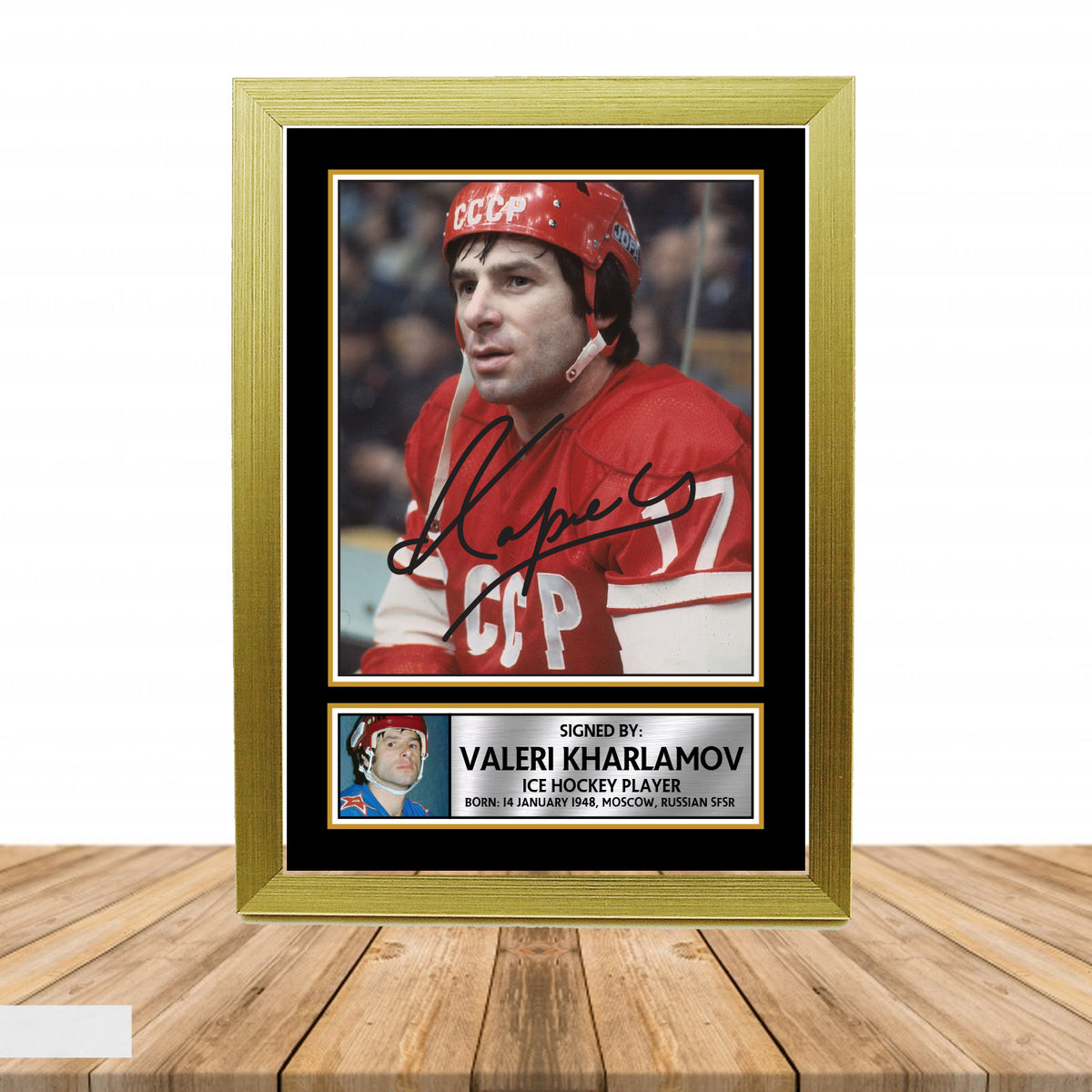 Valeri Kharlamov 2 Ice Hockey Printed Signature Poster Print Gift