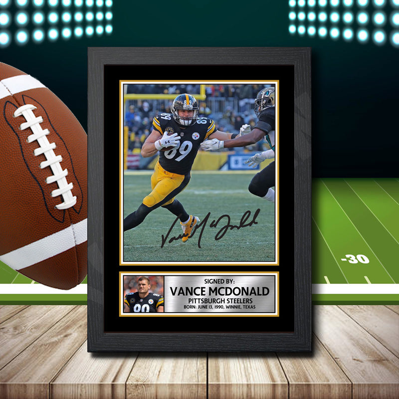 Vance Mcdonald Printed Signature NFL Star Poster Print Framed Wall Art Gift β Vance Mcdonald Printed Signature NFL Star Poster Print