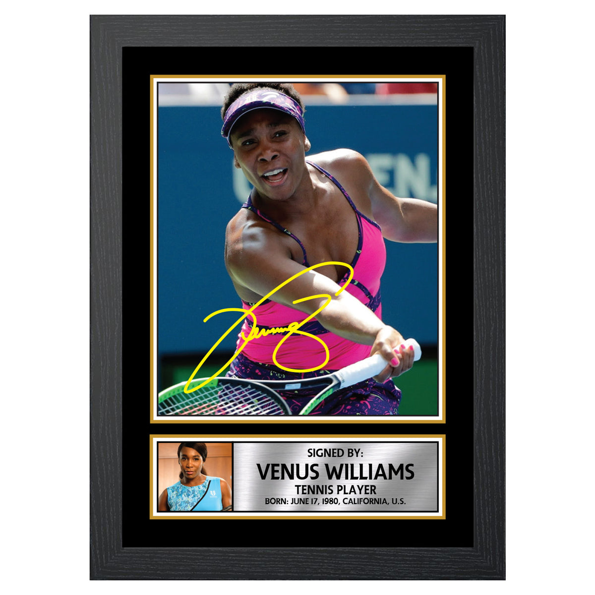 Venus Williams M651 Tennis Player Printed Signature Poster Print Gift