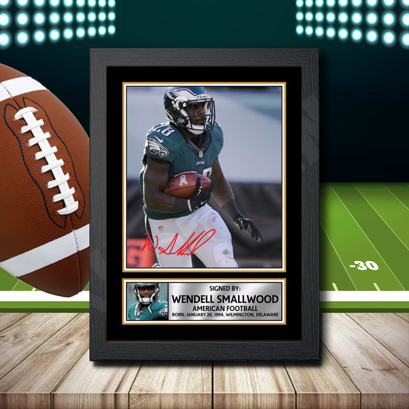 Wendell Smallwood 2 Printed Signature NFL Star Poster Print Framed Wall Art Gift β Wendell Smallwood 2 Printed Signature NFL Star Poster Print