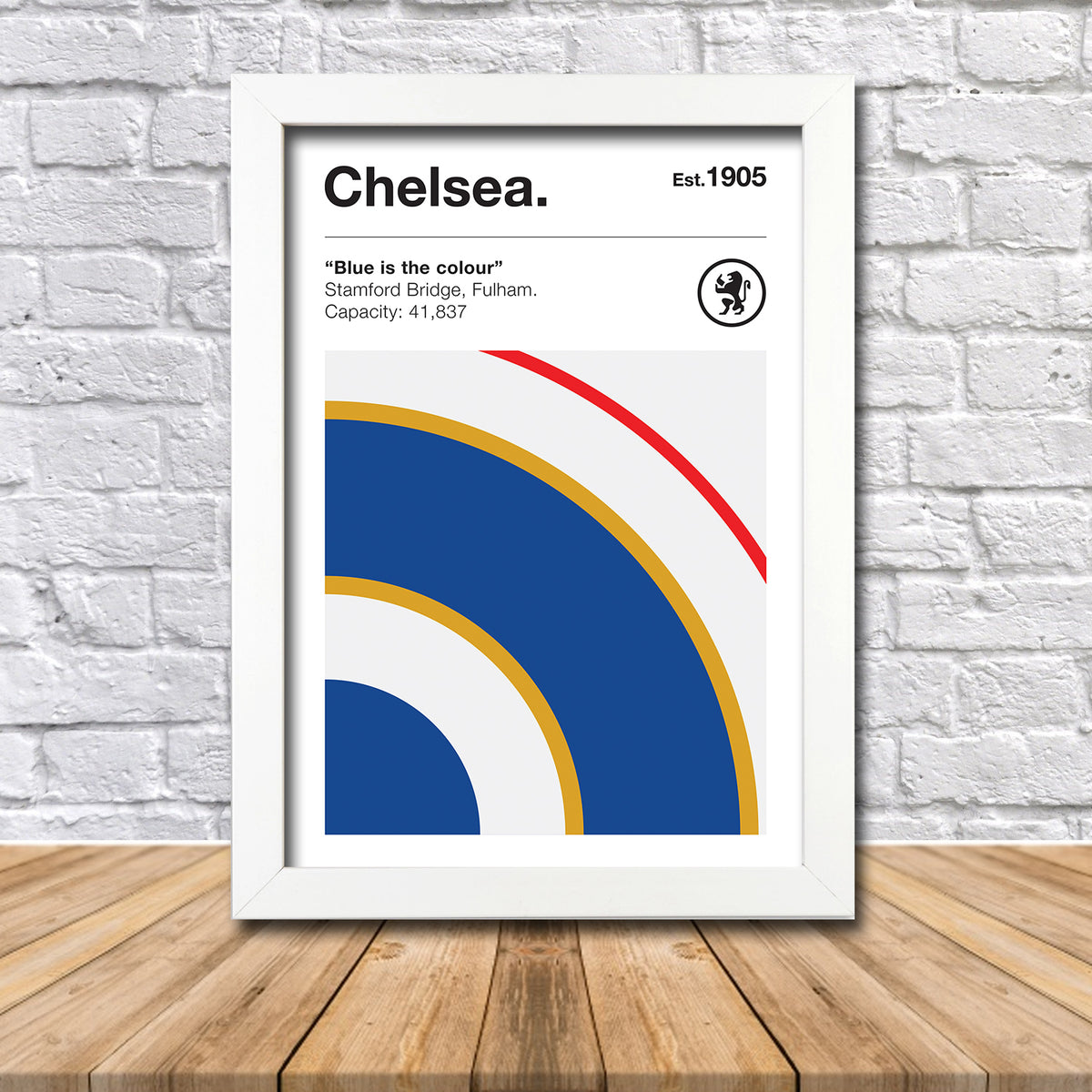 Retro Chelsea Club Colours Chelsea Fan Football Poster