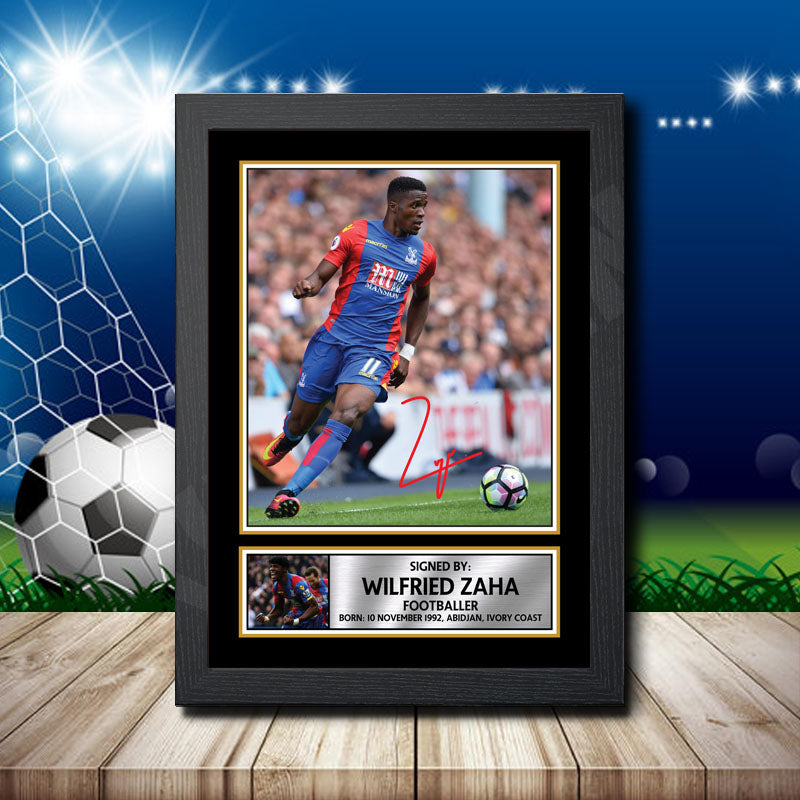 Wilfried Zaha Printed Signature Footballers Star Poster Print Framed Wall Art Gift – Wilfried Zaha Printed Signature Footballers Star Poster Print