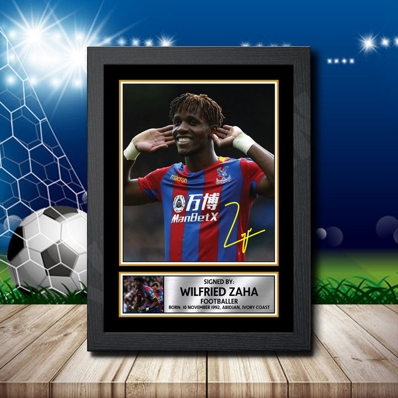Wilfried Zaha 2 Printed Signature Footballers Star Poster Print Framed Wall Art Gift – Wilfried Zaha 2 Printed Signature Footballers Star Poster Print