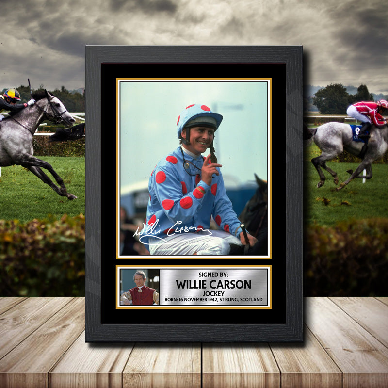 Willie Carson Printed Signature Horse-Racing Star Poster Print Framed Wall Art Gift – Willie Carson Printed Signature Horse-Racing Star Poster Print