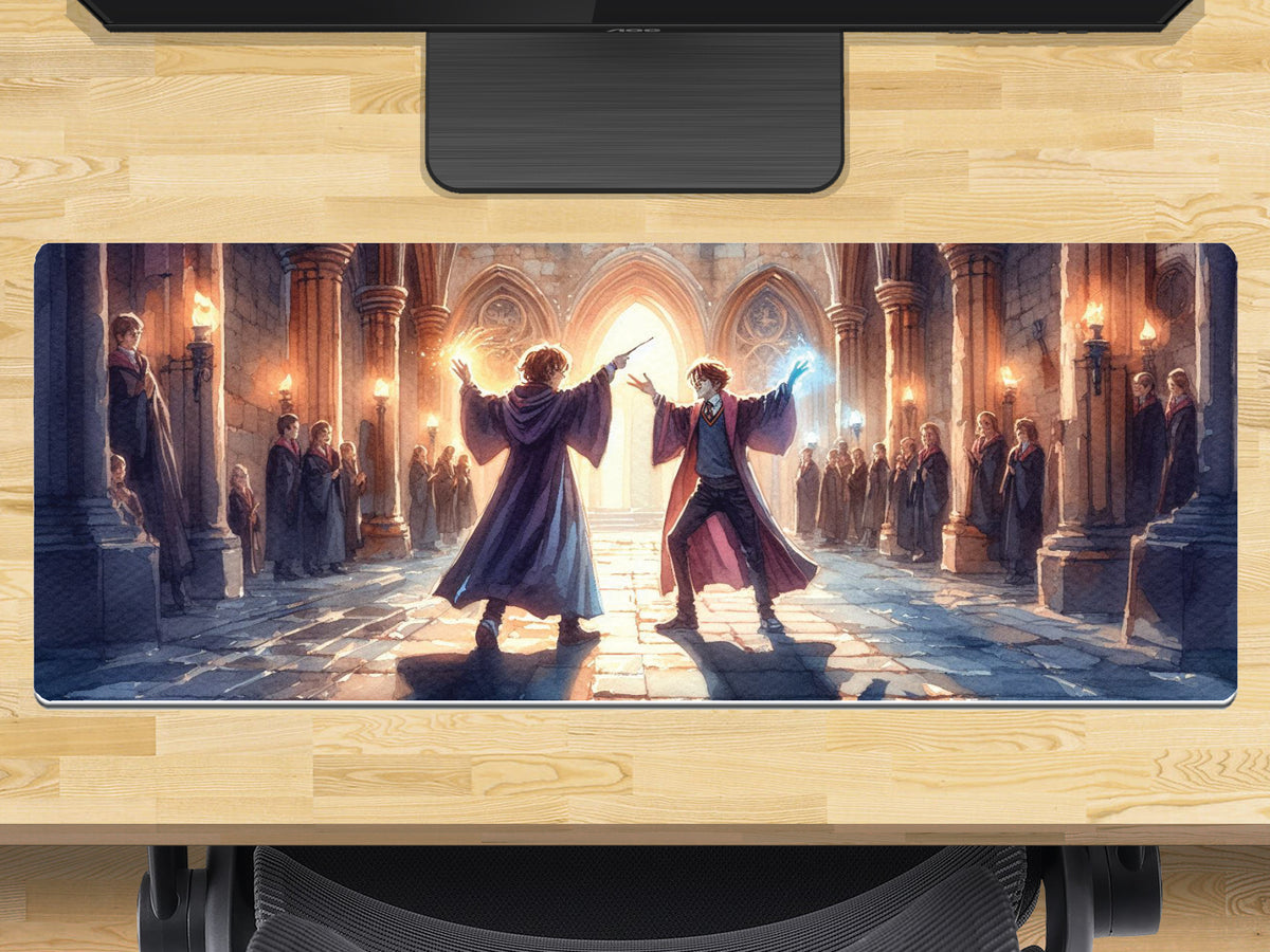 Extra Large Gaming Mouse Mat 800mm x 300mm - Wizard Duel