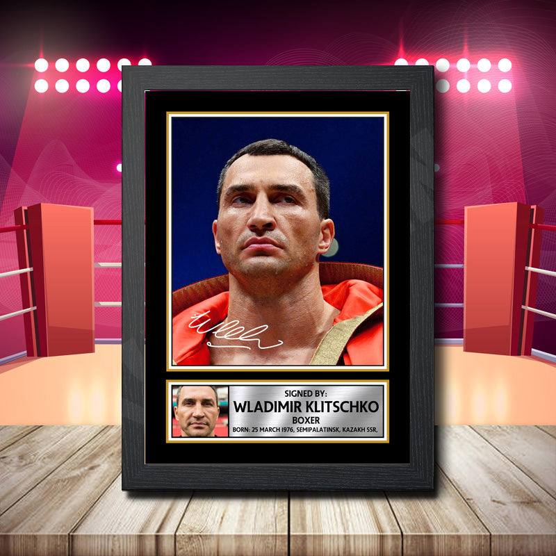 Wladimir Klitschko Printed Signature Boxing Star Poster Print Framed Wall Art Gift – Wladimir Klitschko Printed Signature Boxing Star Poster Print