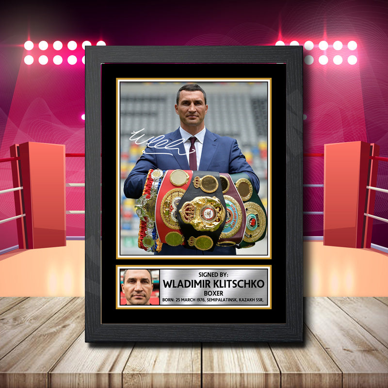 Wladimir Klitschko 2 Printed Signature Boxing Star Poster Print Framed Wall Art Gift β Wladimir Klitschko 2 Printed Signature Boxing Star Poster Print