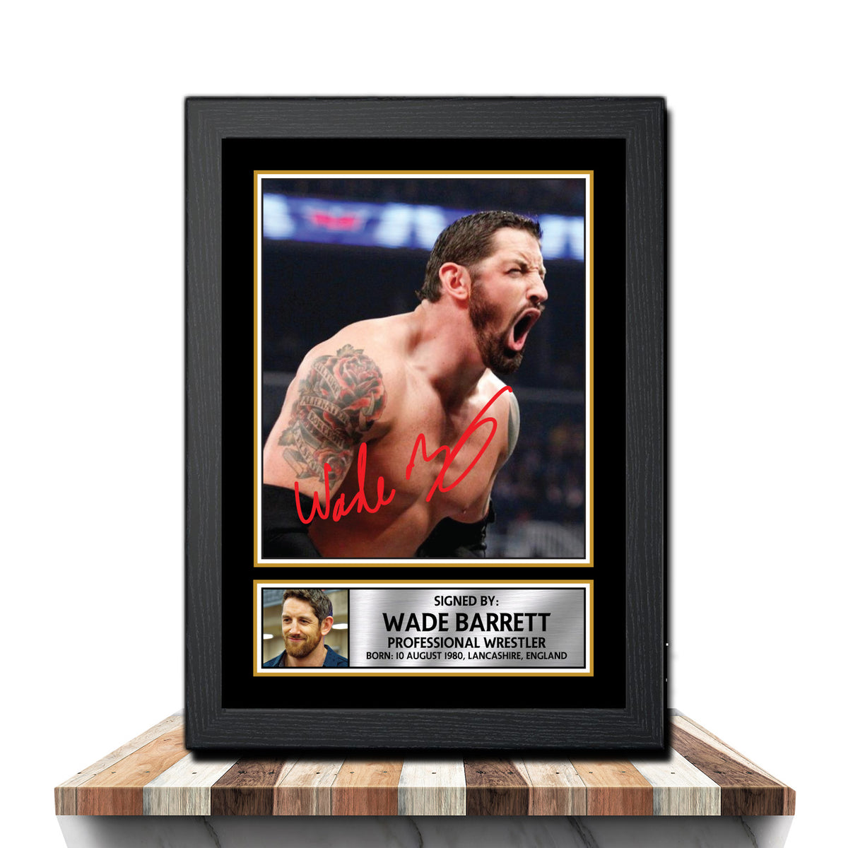Wade Barrett M1104 Wrestling Printed Signature Poster Print Gift