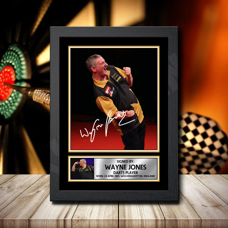 Wayne Jones Printed Signature Darts Star Poster Print Framed Wall Art Gift – Wayne Jones Printed Signature Darts Star Poster Print