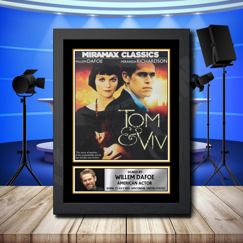 Willem Dafoe 1 Printed Signature Television Star Poster Print Framed Wall Art Gift β Willem Dafoe 1 Printed Signature Television Star Poster Print