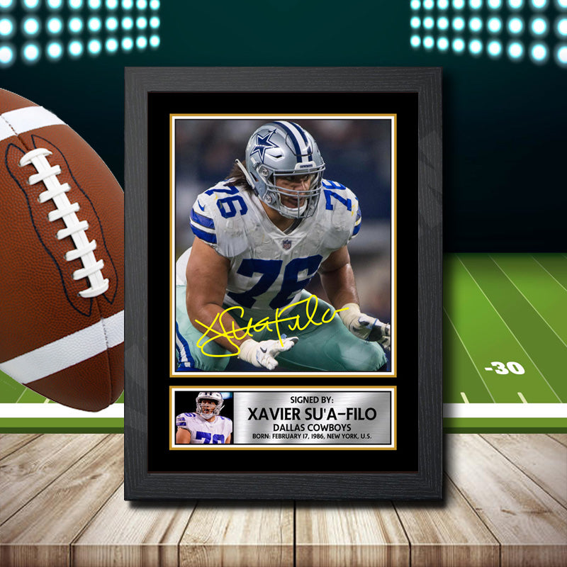 Xavier Su'a-Filo Printed Signature NFL Star Poster Print Framed Wall Art Gift β Xavier Su'a-Filo Printed Signature NFL Star Poster Print