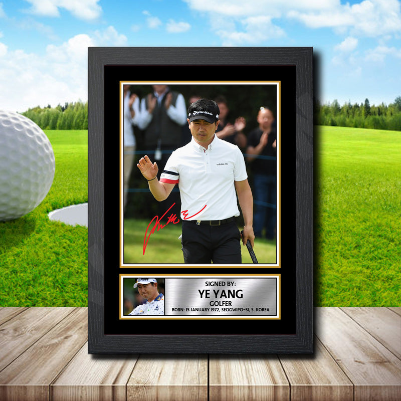 Ye Yang 2 Printed Signature Golfer Star Poster Print Framed Wall Art Gift β Ye Yang 2 Printed Signature Golfer Star Poster Print