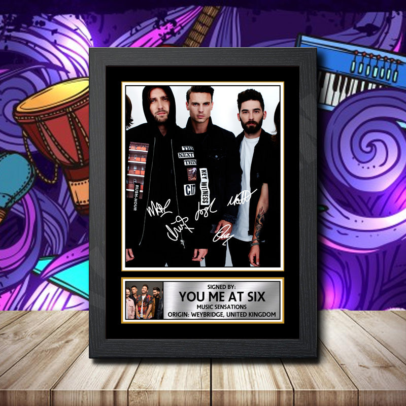 You Me At Six 1 Printed Signature Rock-Bands Star Poster Print Framed Wall Art Gift – You Me At Six 1 Printed Signature Rock-Bands Star Poster Print