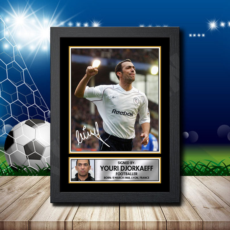 Youri Djorkaeff Printed Signature Footballers Star Poster Print Framed Wall Art Gift β Youri Djorkaeff Printed Signature Footballers Star Poster Print