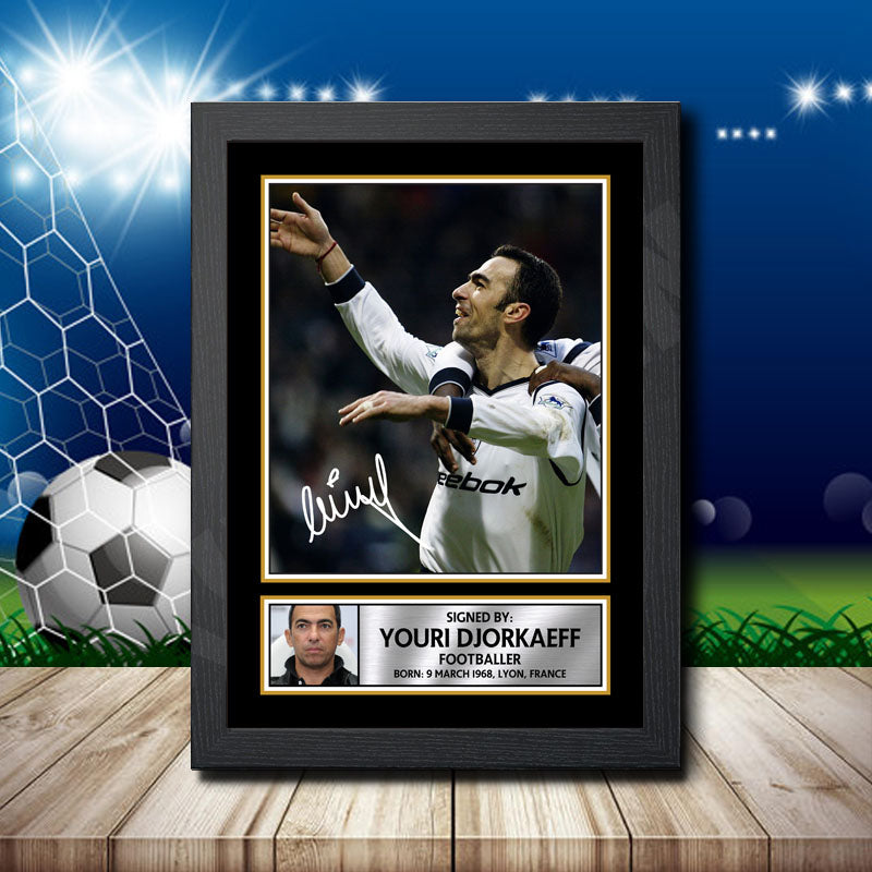 Youri Djorkaeff 2 Printed Signature Footballers Star Poster Print Framed Wall Art Gift – Youri Djorkaeff 2 Printed Signature Footballers Star Poster Print
