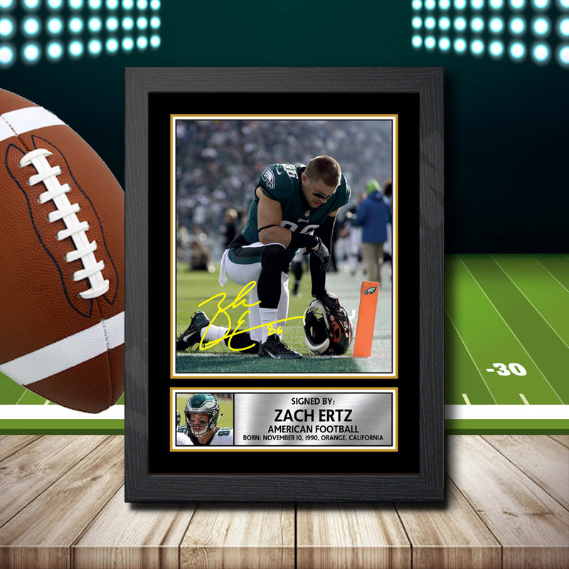 Zach Ertz 1 Printed Signature NFL Star Poster Print Framed Wall Art Gift β Zach Ertz 1 Printed Signature NFL Star Poster Print