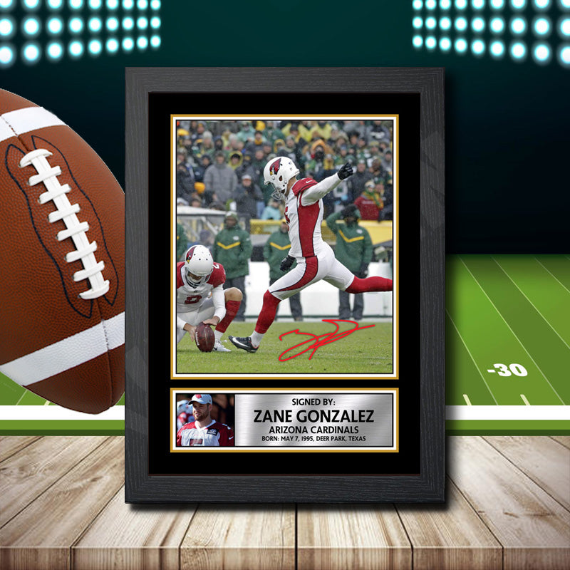 Zane Gonzalez Printed Signature NFL Star Poster Print Framed Wall Art Gift β Zane Gonzalez Printed Signature NFL Star Poster Print
