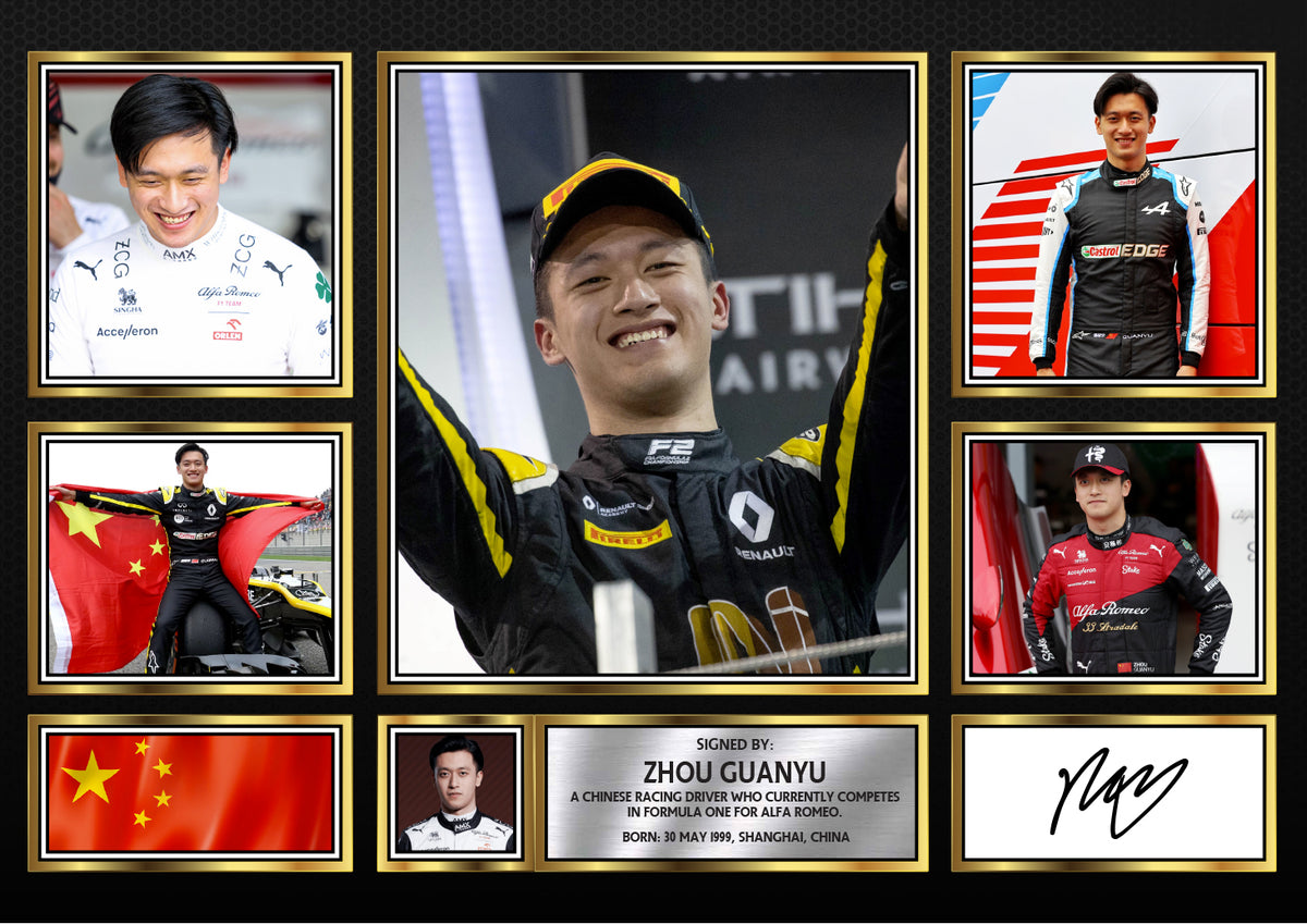 Zhou Guanyu Motorsport Driver Printed Signature Gift Poster Print Artwork Display – Zhou Guanyu Motorsport Driver Printed Signature Gift Poster Print Artwork – A4 Poster