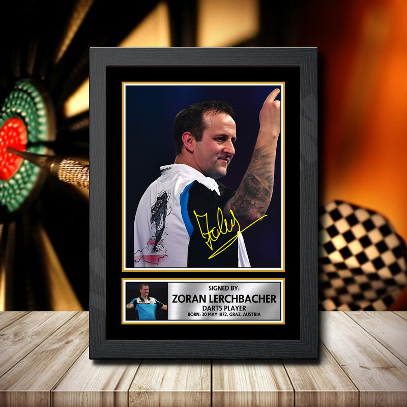 Zoran Lerchbacher 2 Printed Signature Darts Star Poster Print Framed Wall Art Gift – Zoran Lerchbacher 2 Printed Signature Darts Star Poster Print
