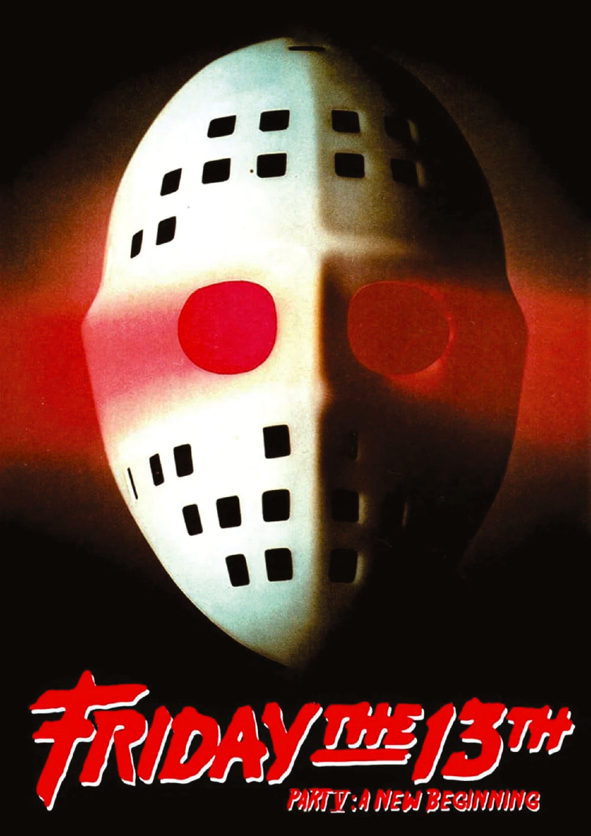 Friday the 13th Part V: A New Beginning Poster – Jason Hockey Mask Horror Movie Wall Art Print – Classic Slasher Film Decor for Home Theater, Bedroom & Horror Fans