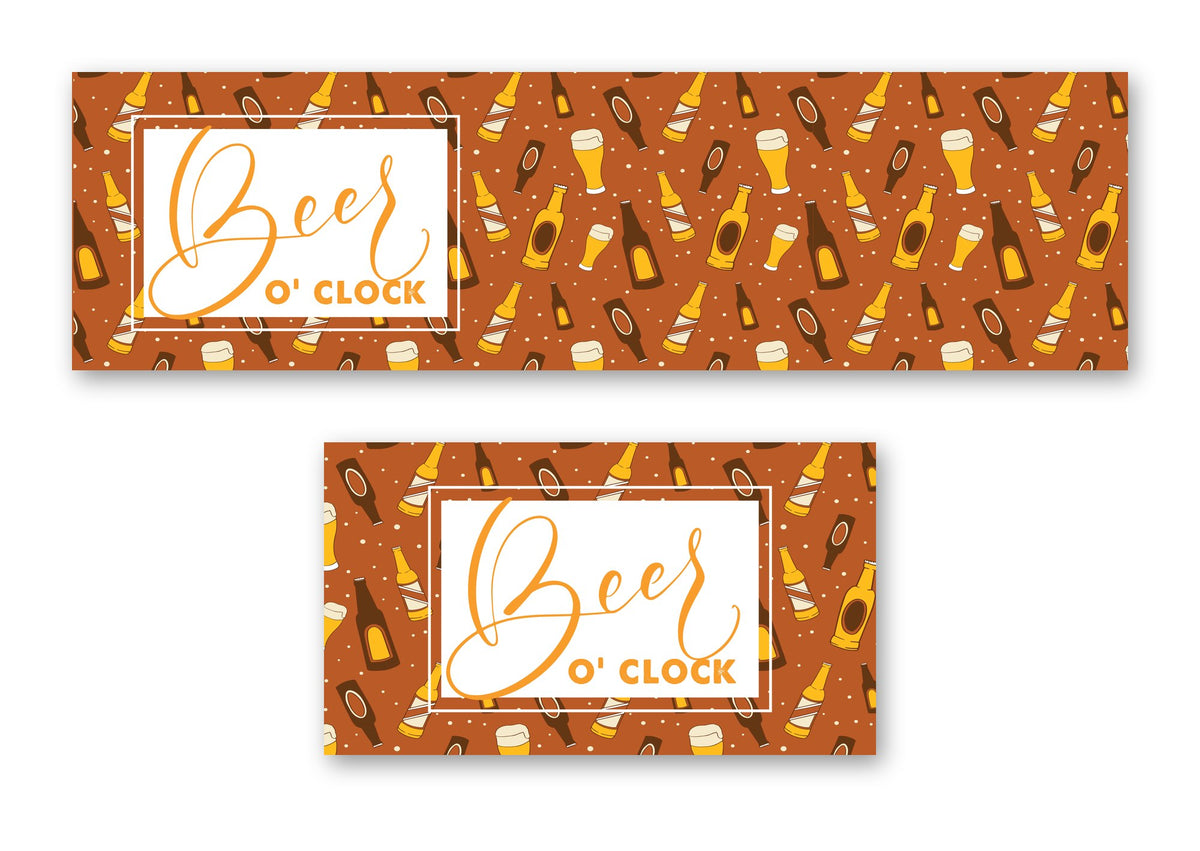Beer o’clock bar mat – beer o’clock bottles design