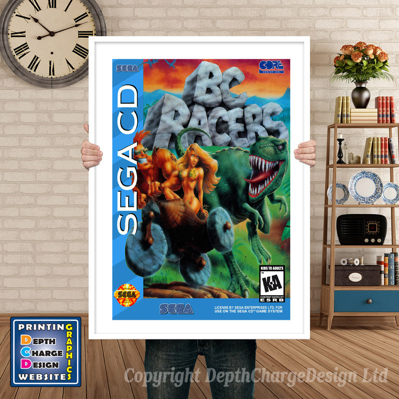 Bcracers Sega Sega Mega CD Inspired Retro Gaming Poster A4 A3 A2 Or A1 β Bcracers Sega Mega CD inspired retro gaming poster shown in a white frame