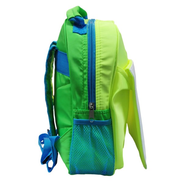 Personalised Custom Any Image Kids School Backpack Hi Vis - Your Image Back To School Bag - Red Green Rucksack Bag