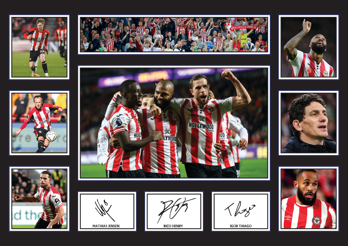 Brentford FC Team 2026 Poster Print – Brentford Football Club Squad Celebration Wall Art Featuring Mathias Jensen, Rico Henry & Igor Thiago – Brentford FC Team 2026 Poster Print