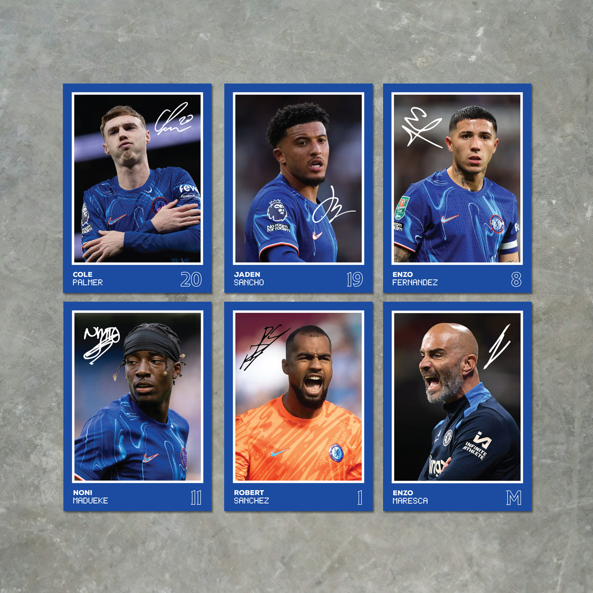 Chelsea Players Printed Signature A6 Poster Pack 2