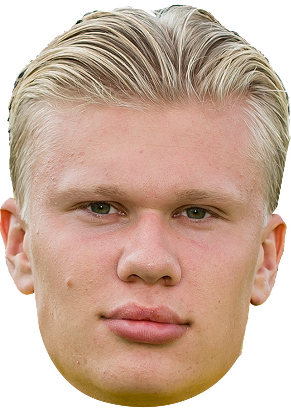 Erling Haaland Face Mask Fancy Dress Cardboard Costume Mask – Erling Haaland Face Mask