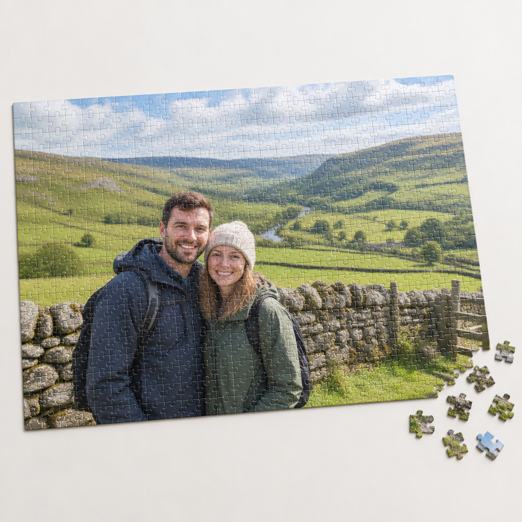 Personalised Photo Jigsaw – A3 300 Pieces, Pearl Finish Photo Puzzle – Personalised Photo Jigsaw – personalised 300 piece jigsaw: a completed A3 personalised photo jigsaw puzzle with a subtle