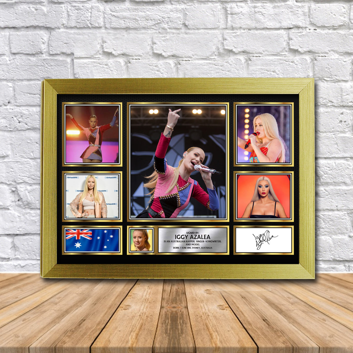 Iggy Azalea Music Gift Framed Printed Signature Star Poster Print Wall Art Gift
