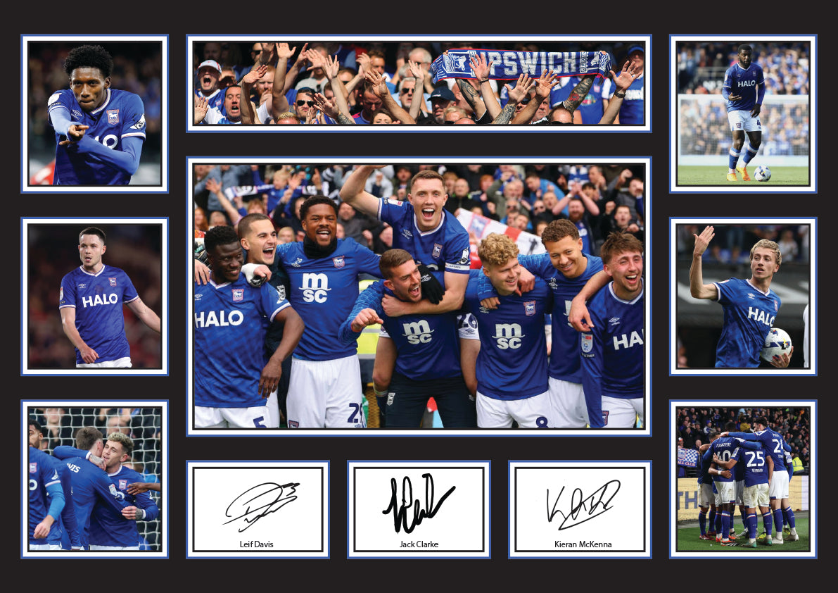Ipswich Town FC Team 2026 Poster Print – Tractor Boys Football Club Wall Art Featuring Leif Davis, Jack Clarke & Kieran McKenna – Ipswich Town FC Team 2026 Poster Print