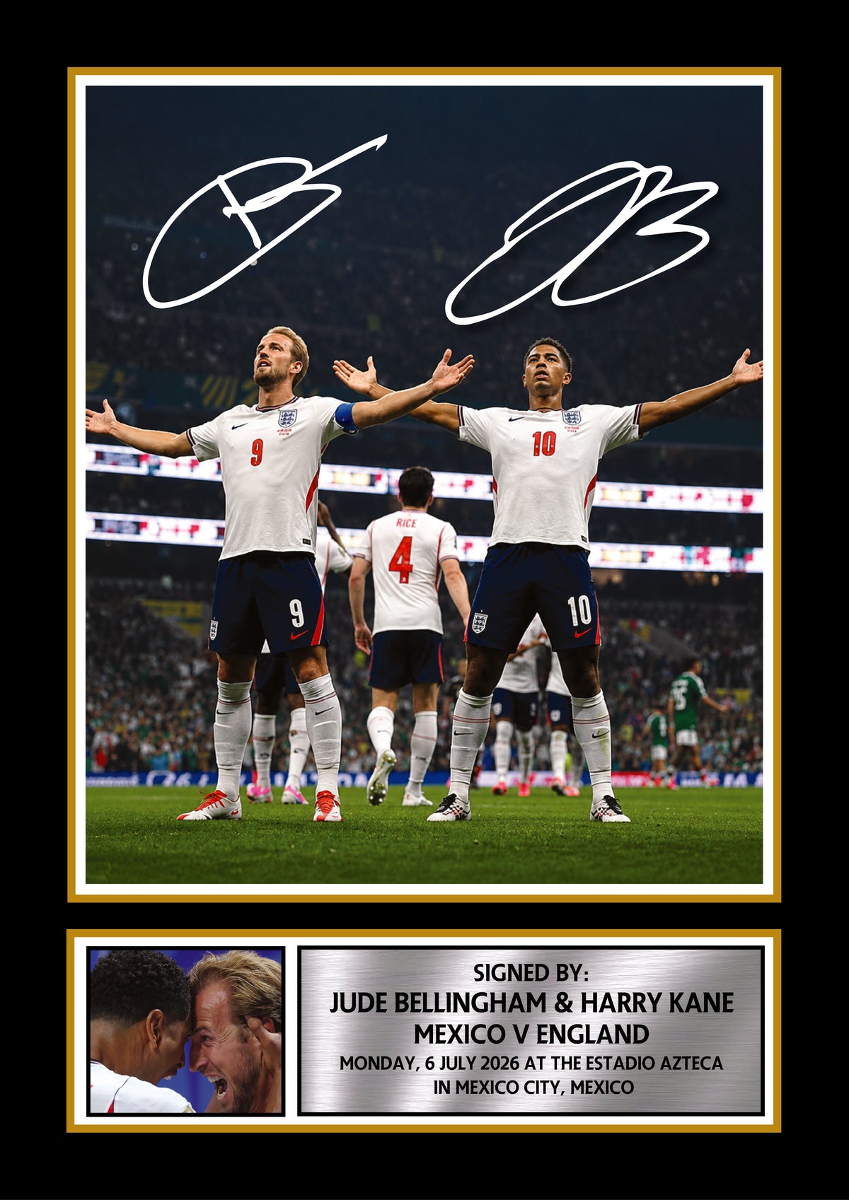 Jude Bellingham & Harry Kane England 2026 Design 3 Poster Print – England Football Wall Art Perfect Gift for Football Fans – Jude Bellingham & Harry Kane England 2026 Design 3 poster print