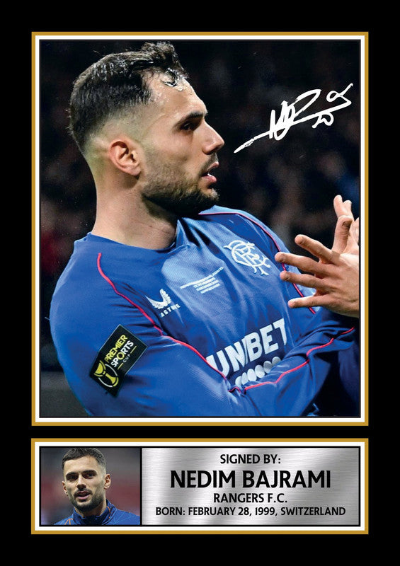 Nedim Bajrami Printed Signature Poster Print