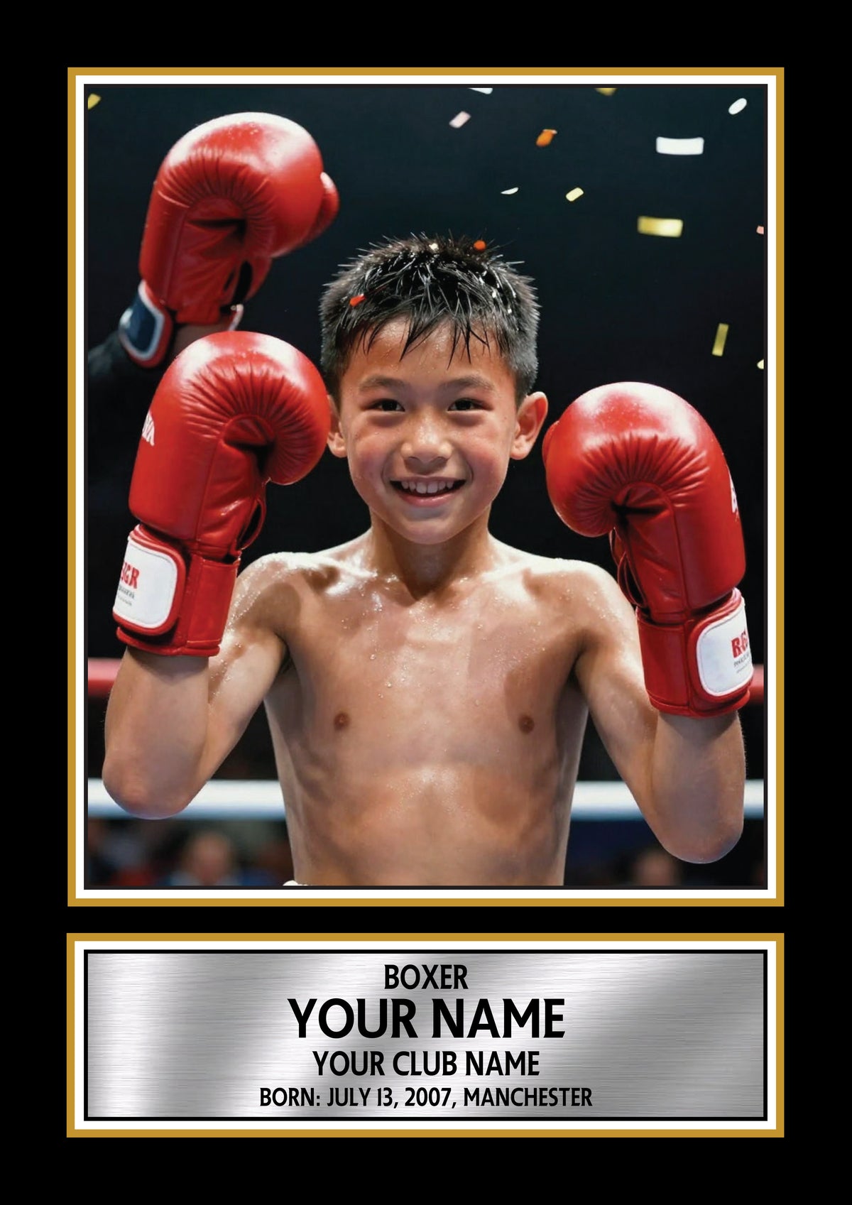Personalised Boxing Picture Poster Print – Upload Your Photo – Sports Wall Art Perfect Gift for Boxing Fans – Personalised boxing picture poster print